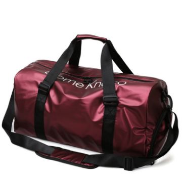 Picture of B-316 Large Capacity Glossy Waterproof Fitness Bag Luggage Bag (Red)
